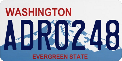 WA license plate ADR0248
