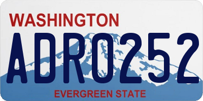 WA license plate ADR0252