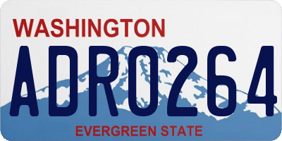 WA license plate ADR0264