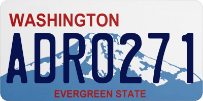 WA license plate ADR0271
