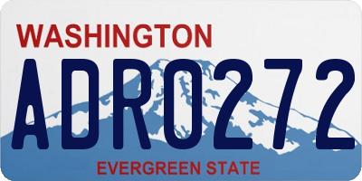 WA license plate ADR0272