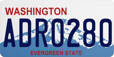 WA license plate ADR0280