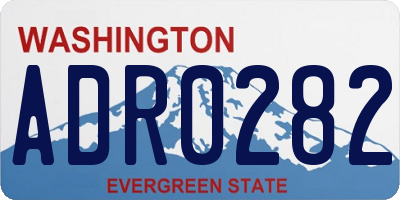 WA license plate ADR0282
