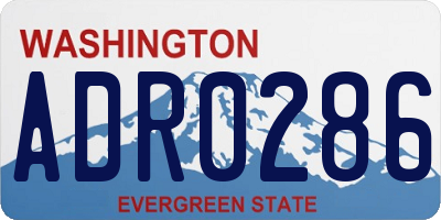 WA license plate ADR0286
