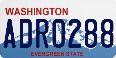 WA license plate ADR0288