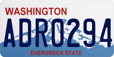 WA license plate ADR0294