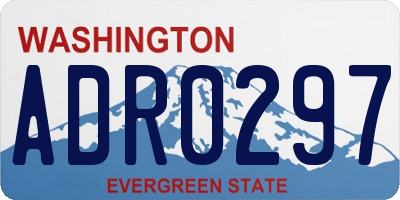 WA license plate ADR0297