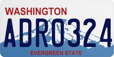 WA license plate ADR0324