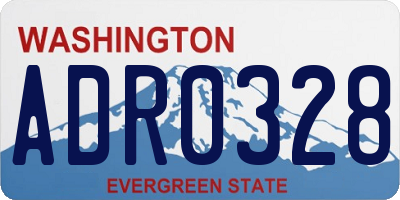 WA license plate ADR0328
