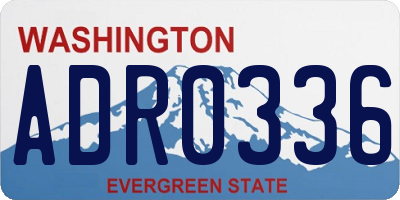 WA license plate ADR0336