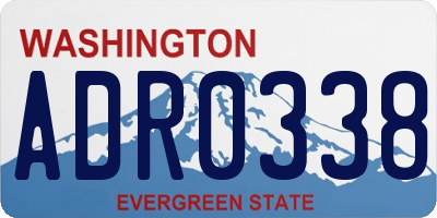 WA license plate ADR0338