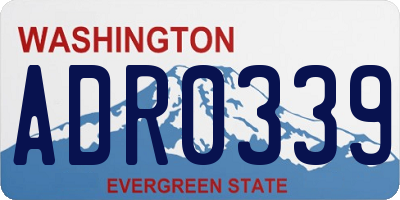 WA license plate ADR0339
