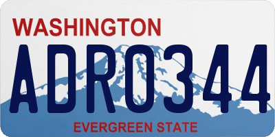 WA license plate ADR0344