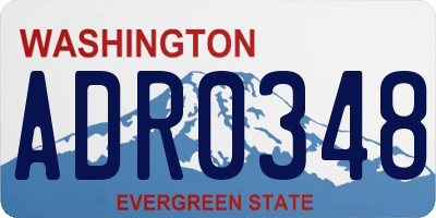 WA license plate ADR0348