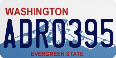 WA license plate ADR0395