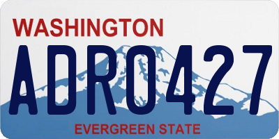 WA license plate ADR0427