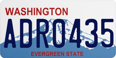 WA license plate ADR0435