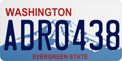WA license plate ADR0438