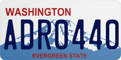 WA license plate ADR0440
