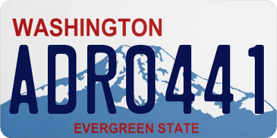 WA license plate ADR0441