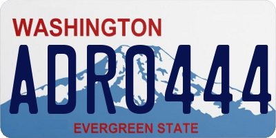 WA license plate ADR0444