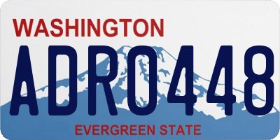WA license plate ADR0448
