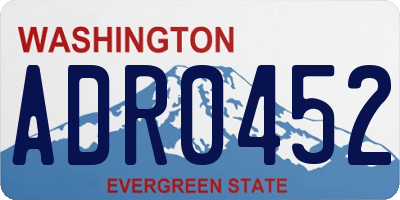 WA license plate ADR0452