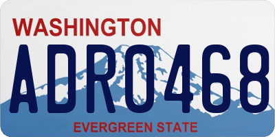 WA license plate ADR0468