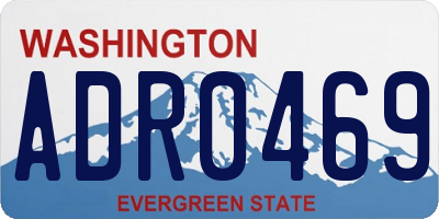 WA license plate ADR0469