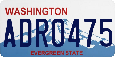 WA license plate ADR0475