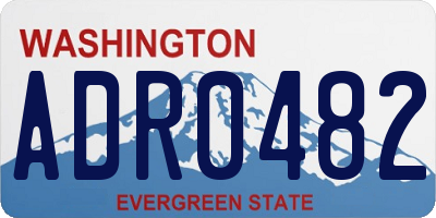 WA license plate ADR0482