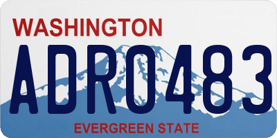 WA license plate ADR0483