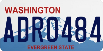 WA license plate ADR0484