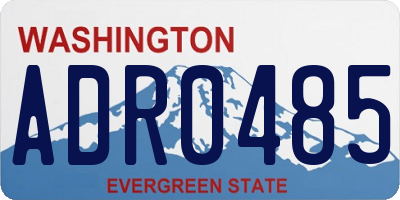 WA license plate ADR0485