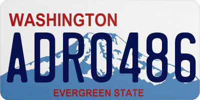 WA license plate ADR0486