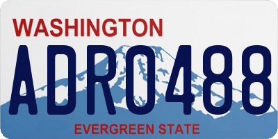 WA license plate ADR0488