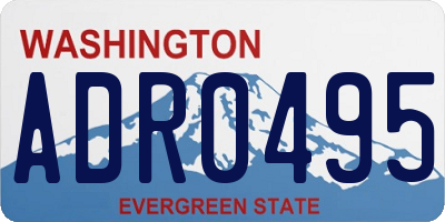 WA license plate ADR0495