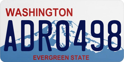 WA license plate ADR0498
