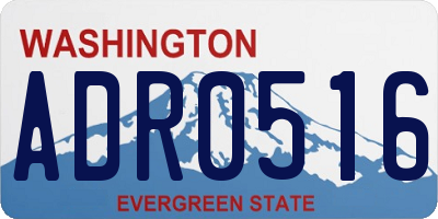 WA license plate ADR0516