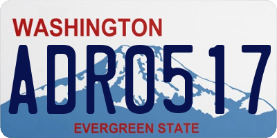 WA license plate ADR0517