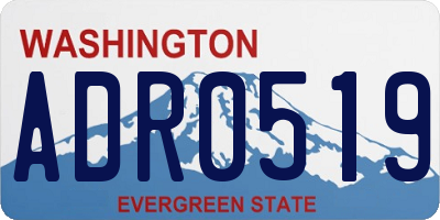 WA license plate ADR0519