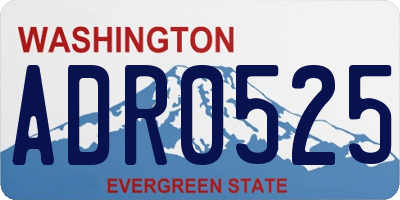 WA license plate ADR0525