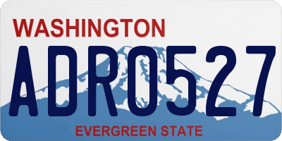 WA license plate ADR0527