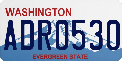 WA license plate ADR0530