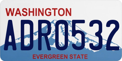 WA license plate ADR0532