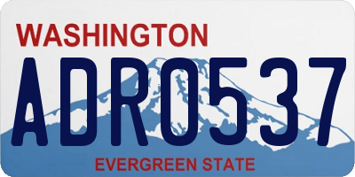 WA license plate ADR0537