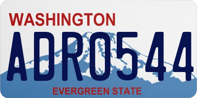 WA license plate ADR0544