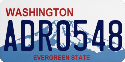 WA license plate ADR0548