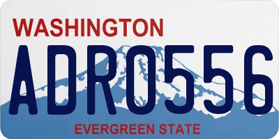 WA license plate ADR0556