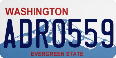 WA license plate ADR0559
